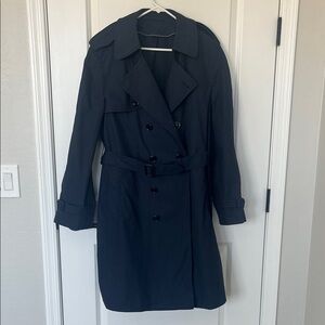 Classic Navy Blue Trench Coat